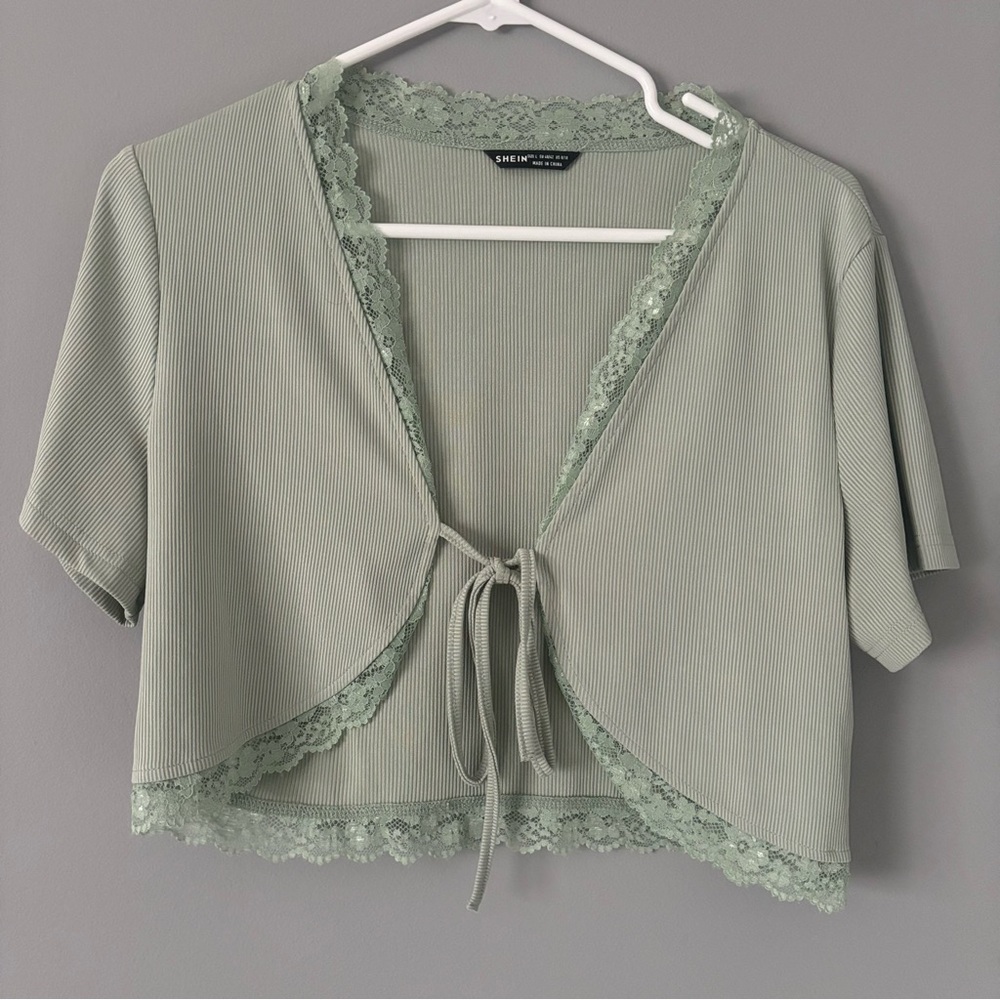 Sage Green Tie Top